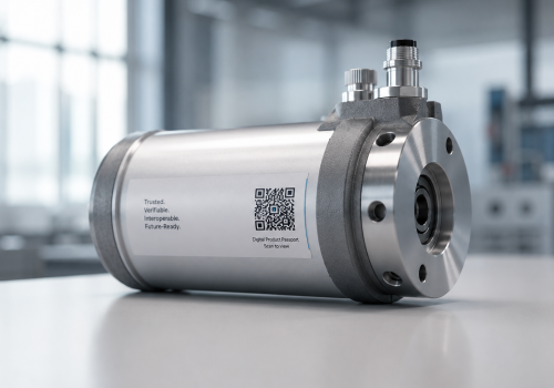 Industrial sensor in modern workshop setting
