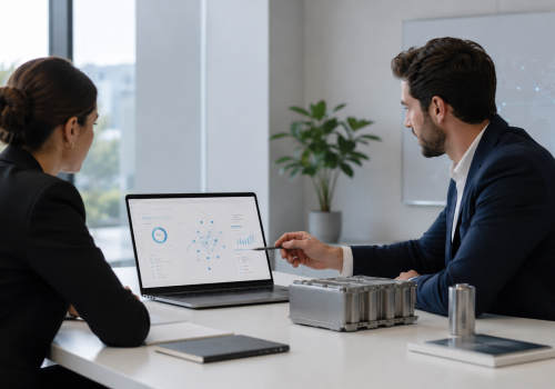 Professional meeting in a sleek office